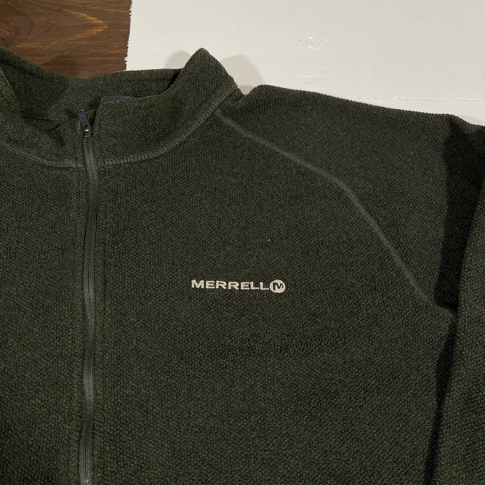Merrell Terrain Fleece 1/4 Zip Pullover Sweater Forest Green Mens Size‎ XL